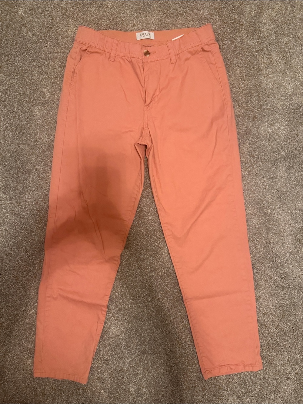Women's Straight Leg Chino Pants in Coral Pink